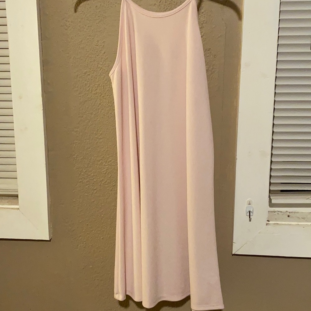 Light pink shift dress